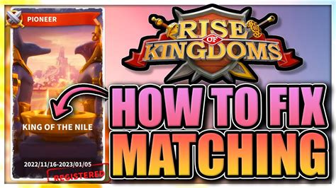 rise of kingdoms app matchmaking rating
